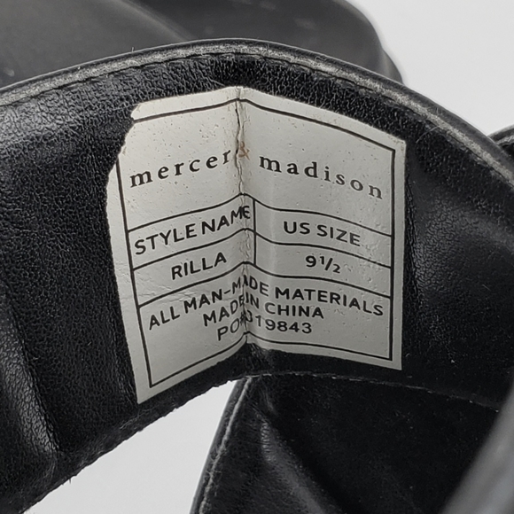 Mercer & Madison Black Rilla Sandals - Picture 8 of 8